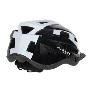Kask rowerowy na rower RALLEX damski męski regulowany czarno-biały L 58-62cm