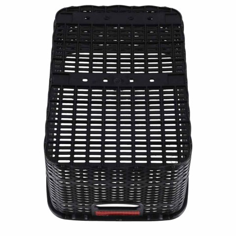 Kosz na rower koszyk rowerowy na bagażnik tylny rattanowy z odblaskiem