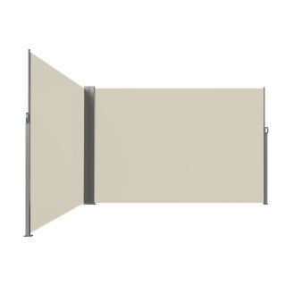 Markiza narożna boczna tarasowa LUARO parawan zwijany 180 x 620 cm beżowy