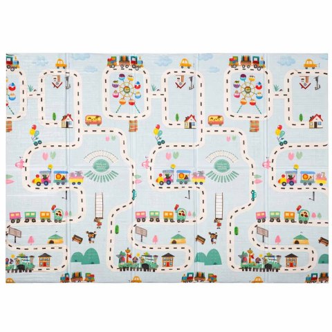 Mata edukacyjna piankowa dwustronna składana 150x200cm balony ulica