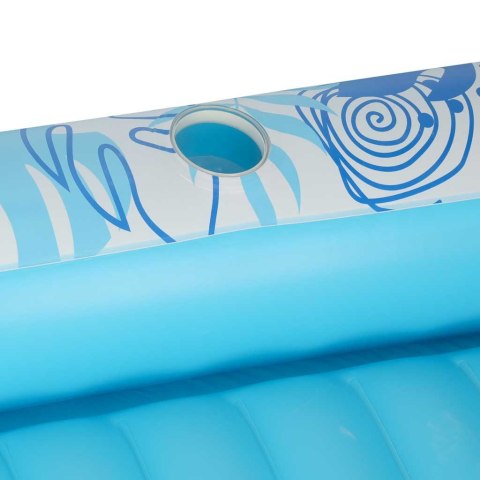 Materac dmuchany do pływania, leżak do opalania z poduszką 175cm niebieski
