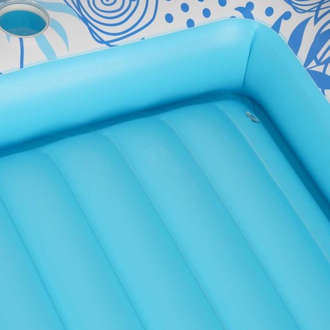 Materac dmuchany do pływania, leżak do opalania z poduszką 175cm niebieski