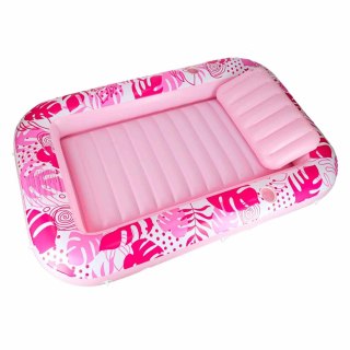 Materac dmuchany do pływania, leżak do opalania z poduszką 175cm różowy