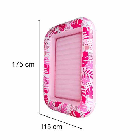 Materac dmuchany do pływania, leżak do opalania z poduszką 175cm różowy