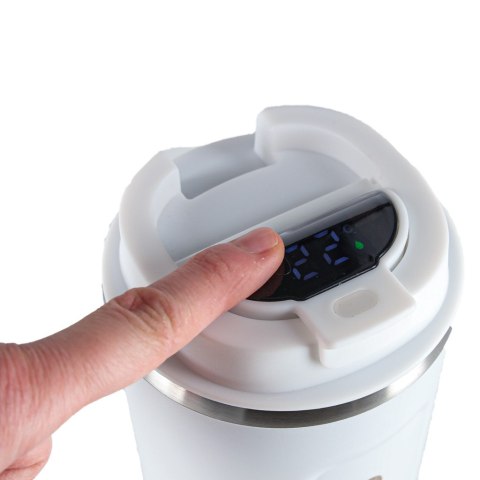 Kubek podróżny LED z ustnikiem 500ml biały
