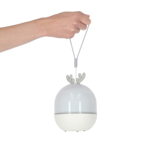Lampka nocna projektor gwiazd LED USB obrotowy 6 motywów pilot jelonek