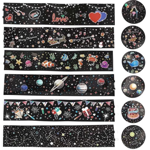 Lampka nocna projektor gwiazd LED USB obrotowy 6 motywów pilot jelonek