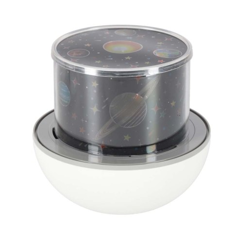 Lampka nocna projektor gwiazd LED USB obrotowy 6 motywów pilot jelonek