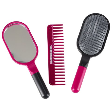 Zestaw fryzjerski dla dzieci suszarka prostownica światło dźwięk 19 elementów