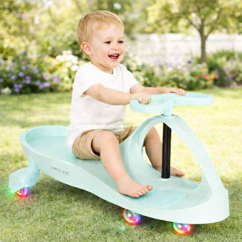 Jeździk grawitacyjny LED Swing Fix S3 świecące koła miętowy