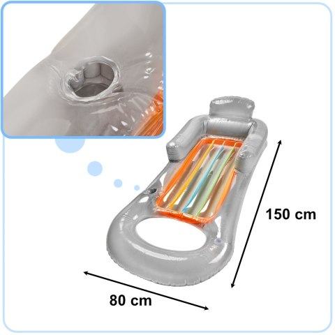 Materac dmuchany fotel BESTWAY 43028 szary