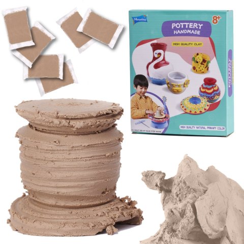 Glina rzeźbiarska masa do modelowania zapas do koła garncarskiego 1200g