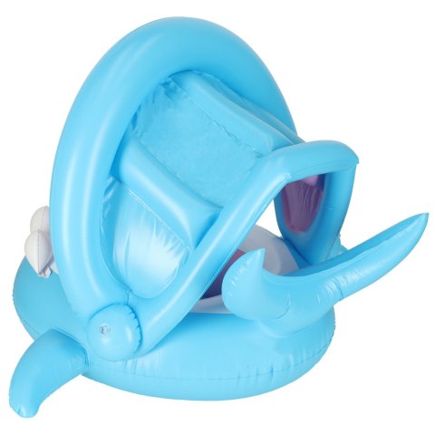 Kółko do pływania koło dmuchane dla niemowląt pontonik dla dzieci z siedziskiem z daszkiem rekin 23kg