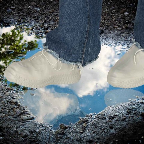 Nakładki przeciwdeszczowe na buty ochraniacze nieprzemakalne przeciwdeszczowe kalosze M szare roz. 35-38