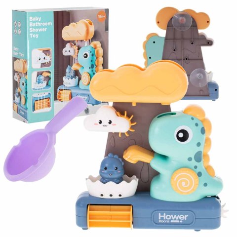 Zabawka do kąpieli prysznic z kołowrotkiem dinozaur