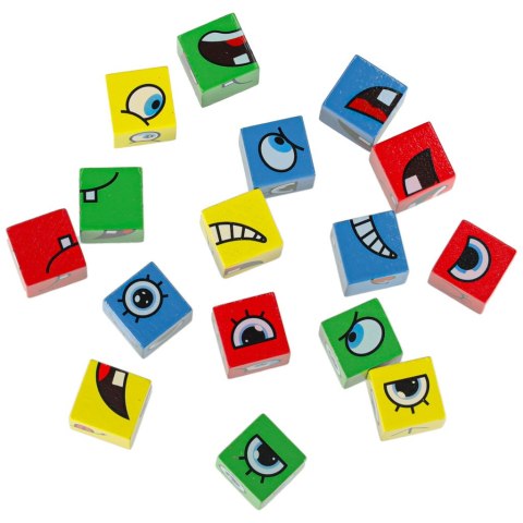 Klocki kreatywne montessori wyzwania zmieniające twarz emocje