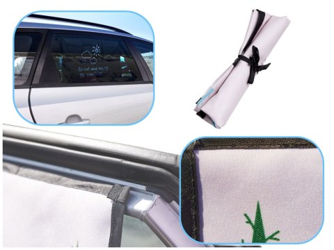 Osłona Zaslona szyby do auta kurtyna magnetyczna przeciwsłoneczna kaktus