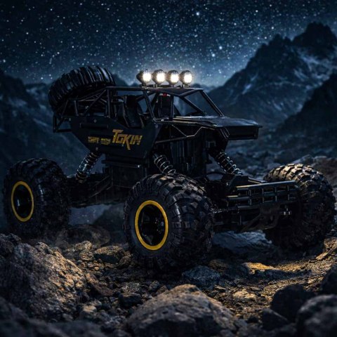 Samochód zdalnie sterowany na pilota RC Rock Crawler 1:12 4WD METAL czarny