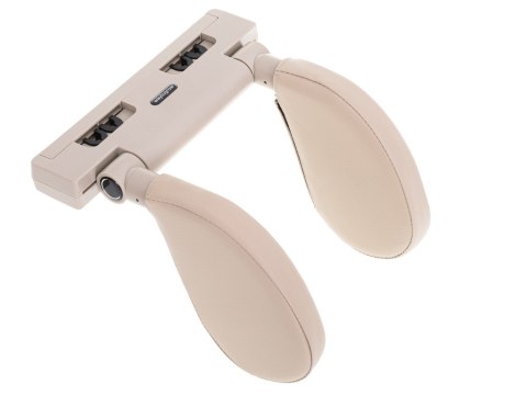 Zagłówek samochodowy poduszka podróżna oparcie na głowę szyje do samochodu regulowane beżowy