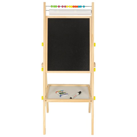 Tablica magnetyczna kredowa dwustronna drewniana literki kreda 38x37x90cm