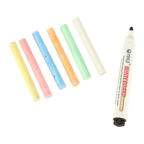 Tablica magnetyczna kredowa dwustronna drewniana literki kreda 38x37x90cm