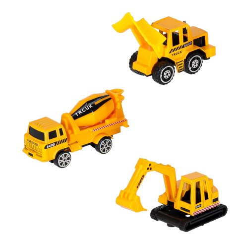 Samolot interaktywny rozkładany parking pojazdy budowlane 3 auta dźwięk światła