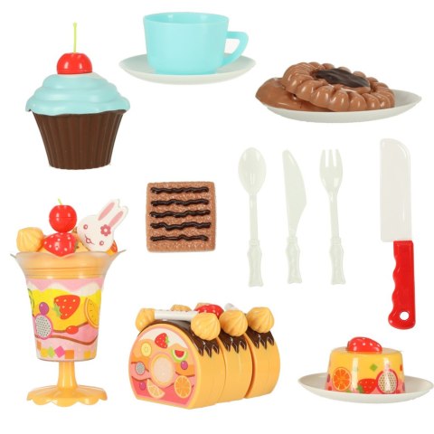 Tort urodzinowy do krojenia na rzepy kuchnia 75 elementów niebieski