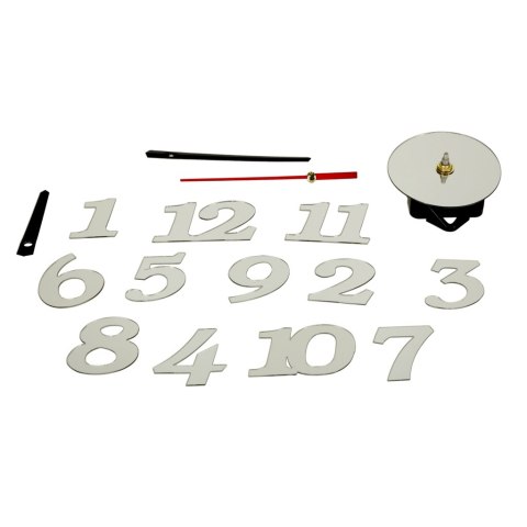 Zegar ścienny naklejany DIY regulowany nowoczesny srebrny 12 godzin