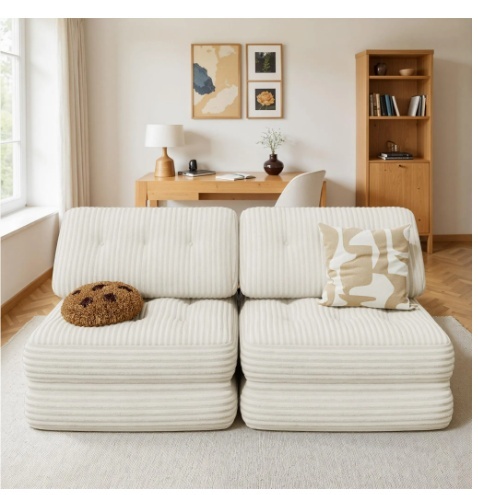 BEALIFE Składana kanapa 3 w 1 | | 85x85x60 cm | AR32, kolor WHITE