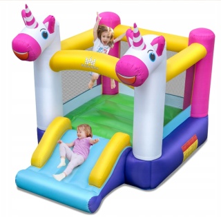 Dmuchany Zamek ze Zjeżdżalnią i Trampoliną dla Dzieci