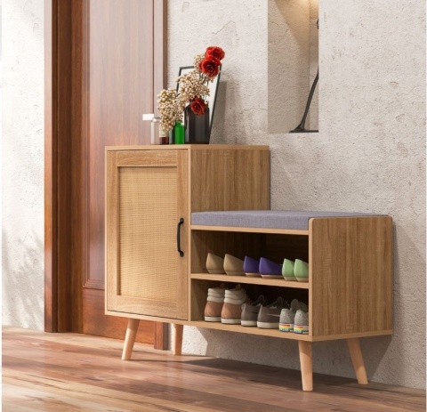 Rattanowa szafka na buty 2 w 1