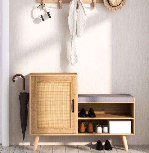 Rattanowa szafka na buty 2 w 1