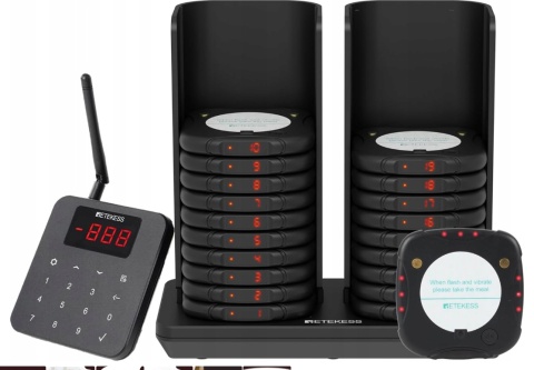 Retekess TD186 System Pagera Restauracji, Bezprzewodowy System Połączeń, Zasięg 600M