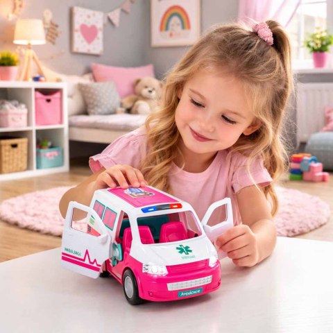 Karetka pogotowia ambulans mobilny szpital lalka akcesoria