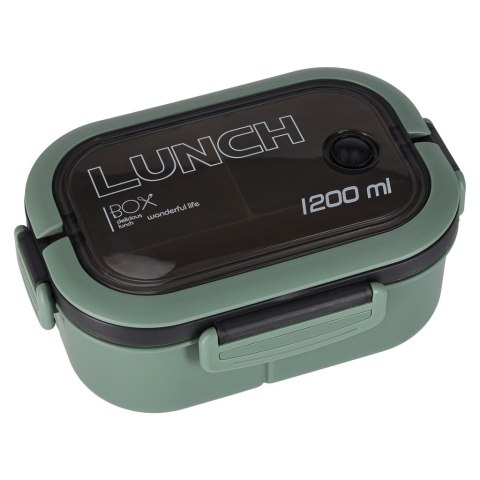Lunch box śniadaniówka pudełko śniadaniowe z przegródkami dzielone 1200ml zielone