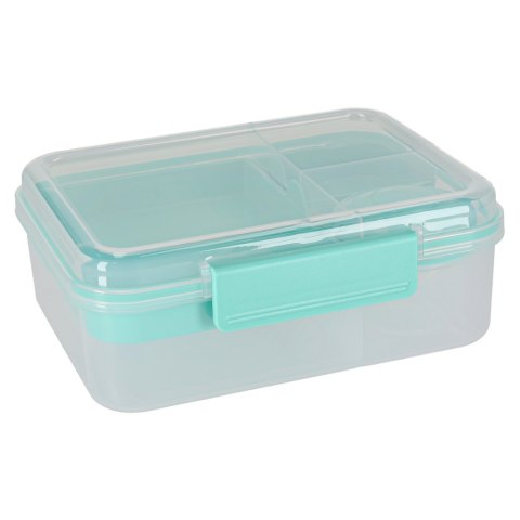 Lunch box śniadaniówka pudełko śniadaniowe z przegródkami dzielone 2200ml miętowe