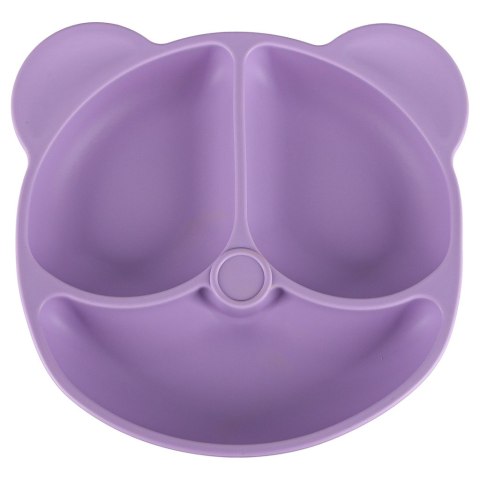 Naczynia silikonowe dla dzieci zestaw 8 elementów fioletowe