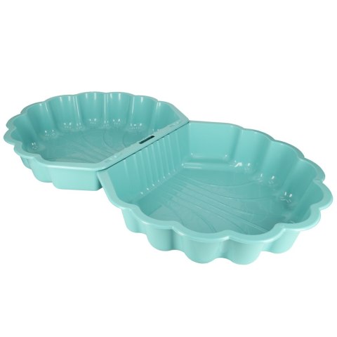 Piaskownica zamykana basen Muszelka Twins podwójna 2w1 160x87,5x19,5cm miętowa
