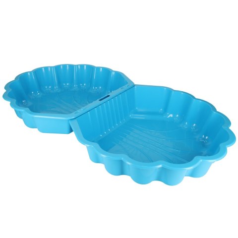 Piaskownica zamykana basen Muszelka Twins podwójna 2w1 160x87,5x19,5cm niebieska