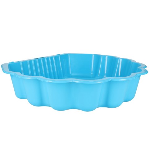 Piaskownica zamykana basen Muszelka Twins podwójna 2w1 160x87,5x19,5cm niebieska