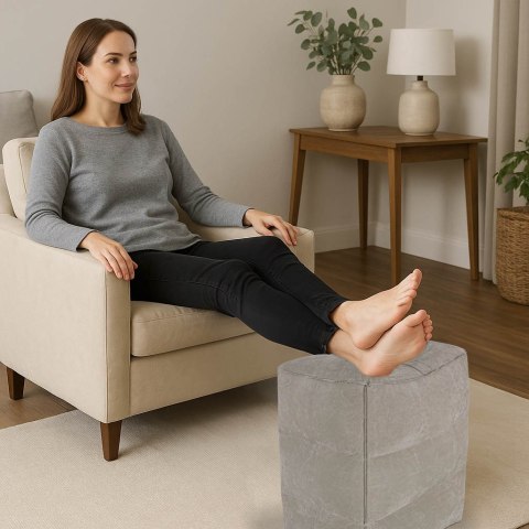 Podnóżek nadmuchiwany pod nogi pufa turystyczna 3 poziomy wysokości