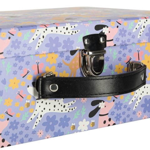 Domek w walizce hotel spa dla zwierząt drewniane mebelki figurki