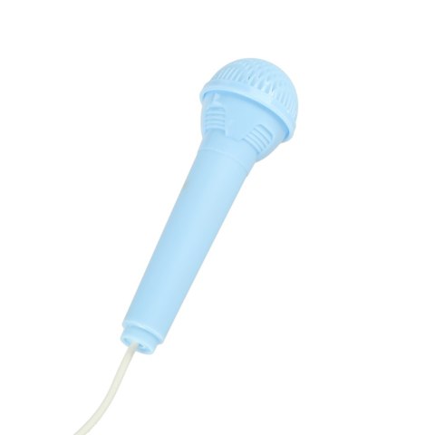 Keyboard dla dzieci pianinko interaktywne organki 37 klawiszy mikrofon statyw niebieski