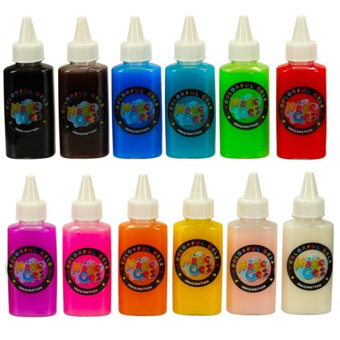 Klej żel kryształowy 3D crystal glue magiczna kuchnia szablony kreatywny zestaw 62 elementy niebieski