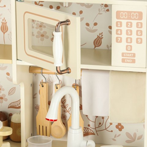 Kuchnia dla dzieci drewniana kran z wodą dźwięki światła 90cm