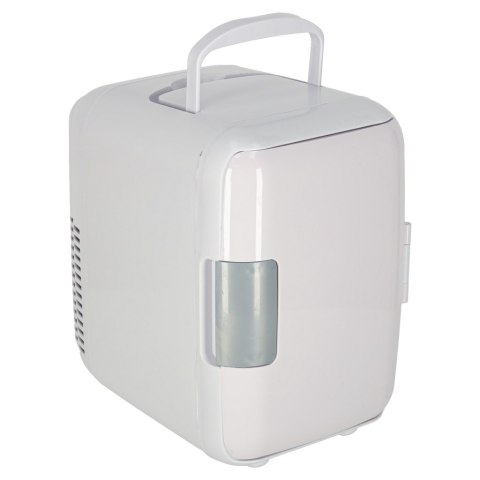 Lodówka turystyczna elektryczna samochodowa mini na jedzenie kosmetyki grzanie chłodzenie 2w1 3,4L biała