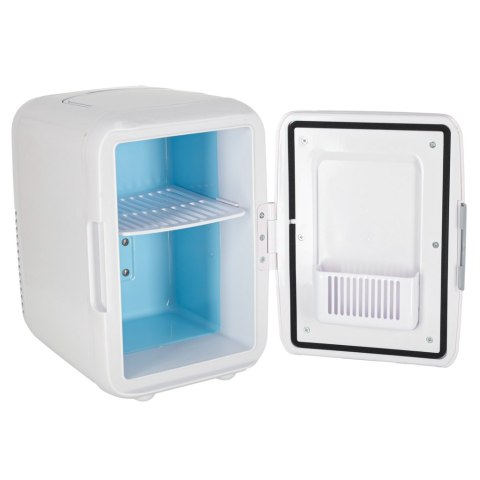 Lodówka turystyczna elektryczna samochodowa mini na jedzenie kosmetyki grzanie chłodzenie 2w1 3,4L biała