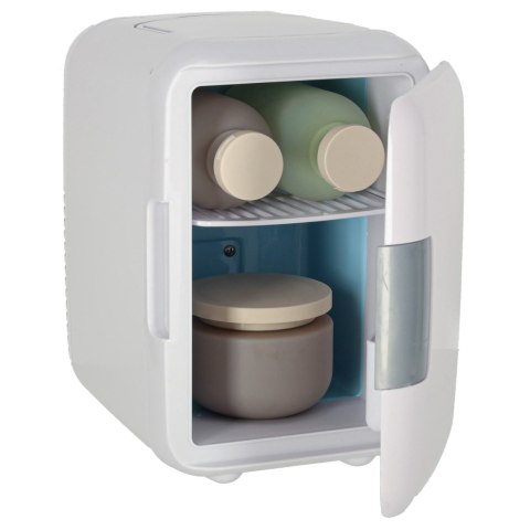 Lodówka turystyczna elektryczna samochodowa mini na jedzenie kosmetyki grzanie chłodzenie 2w1 3,4L biała