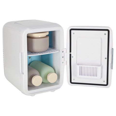 Lodówka turystyczna elektryczna samochodowa mini na jedzenie kosmetyki grzanie chłodzenie 2w1 3,4L biała