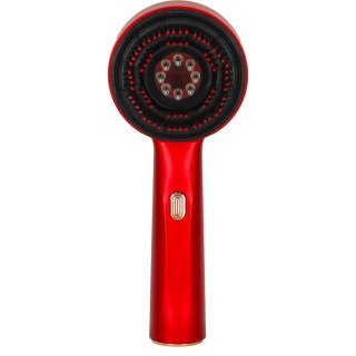 Masażer szczotka do masażu skóry głowy aplikator olejków USB czerwona